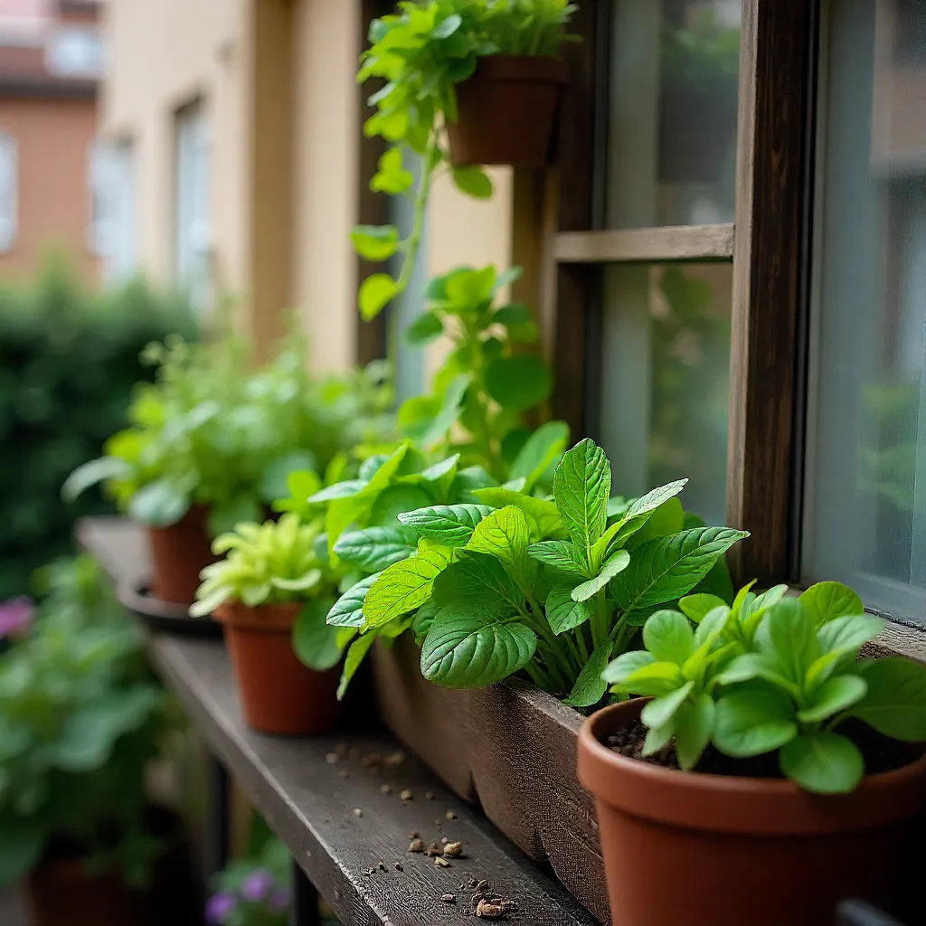 Hanging baskets and railing-mounted planters